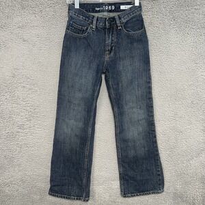 GAP Kids Jeans Youth Size 8 x 23 Blue‎ Denim Boot Cut Adjustable Waist Pants